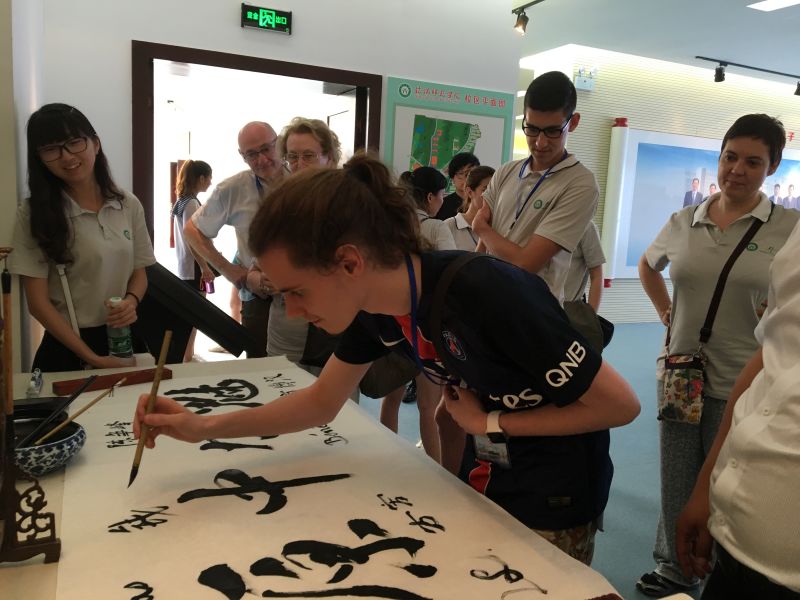 世界足球官网学子积极参与“情系中法，携手筑梦”中法青年员工交流团活动